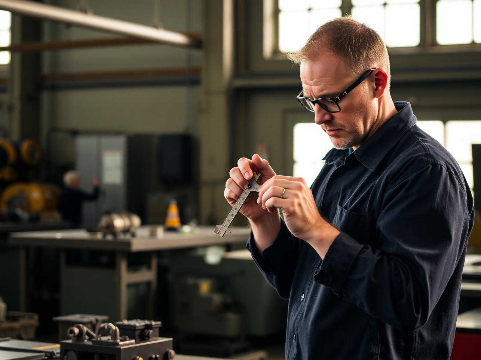 Ingenieur bei der Qualitätsprüfung